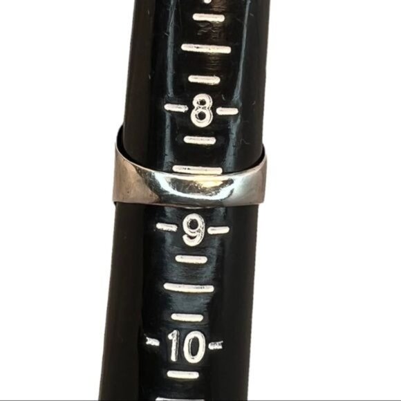 Amethyst Faceted Oval Vintage Ring Sterling 925 Silver Size 8.5 - Picture 6 of 9